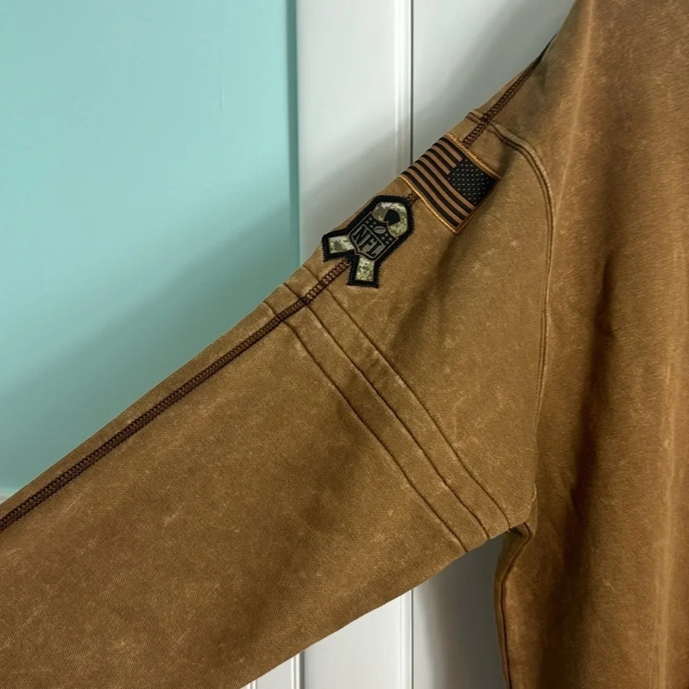 Worn once- NFL Brown Hoodie with Black Logo - Picture 2 of 13